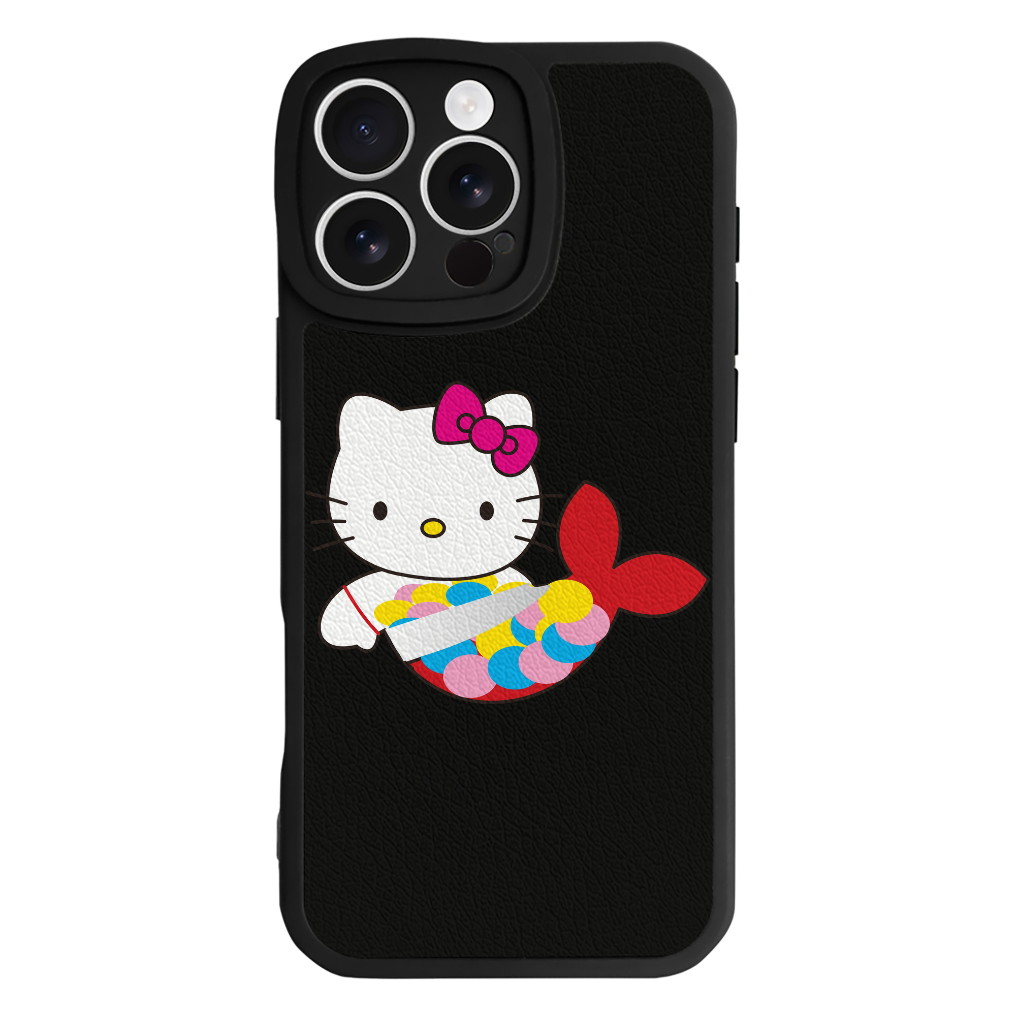 （画像用） Hello Kitty ハローキティ 【iPhone 16シリーズ対応】シリコンスマホケース（レザー調） 材質：シリコン